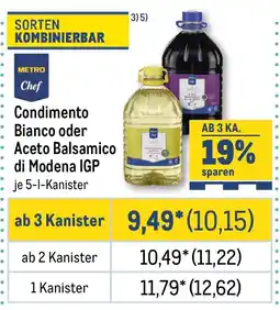 METRO METRO Chef Condimento Bianco oder Aceto Balsamico di Modena IGP Angebot