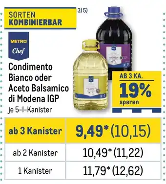 METRO METRO Chef Condimento Bianco oder Aceto Balsamico di Modena IGP Angebot