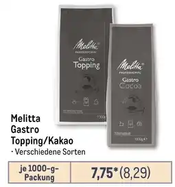 METRO Melitta Gastro Topping/Kakao Angebot