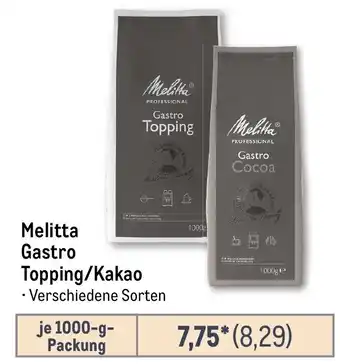 METRO Melitta Gastro Topping/Kakao Angebot