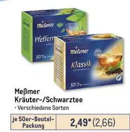 METRO Meßmer Kräuter-/Schwarztee Angebot