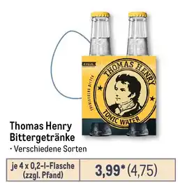 METRO Thomas Henry Bittergetränke Angebot