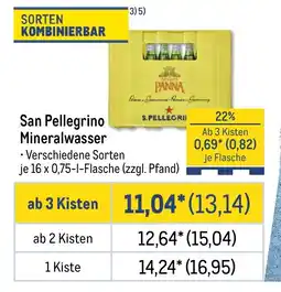 METRO San Pellegrino Mineralwasser Angebot