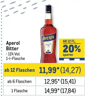 METRO Aperol Bitter Angebot