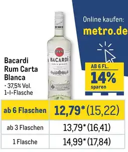 METRO Bacardi Rum Carta Blanca Angebot