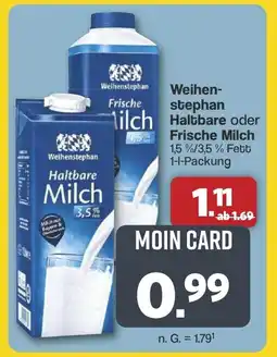 Famila Nord West Weihenstephan Haltbare oder Frische Milch Angebot