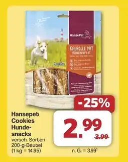 Famila Nord West Hansepet Cookies Hunde- snacks Angebot