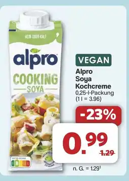 Famila Nord West VEGAN Alpro Soya Kochcreme Angebot