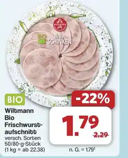 Famila Nord West Wiltmann Bio Frischwurst- aufschnitt Angebot