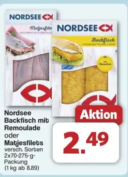 Famila Nord West Nordsee Backfisch mit Remoulade oder Matjesfilets Angebot