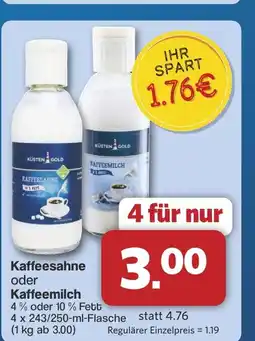 Famila Nord West Kaffeesahne oder Kaffeemilch Angebot