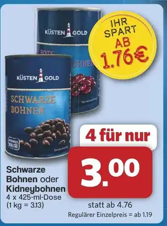 Famila Nord West Schwarze Bohnen oder Kidneybohnen Angebot