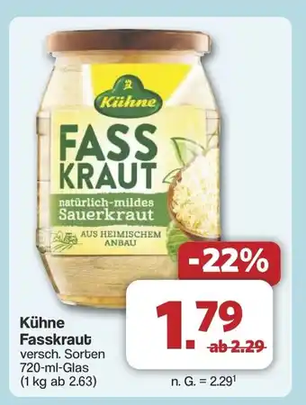 Famila Nord West Kühne Fasskraut Angebot