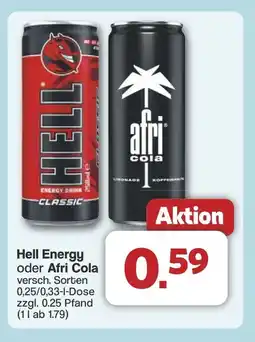 Famila Nord West Hell Energy oder Afri Cola Angebot