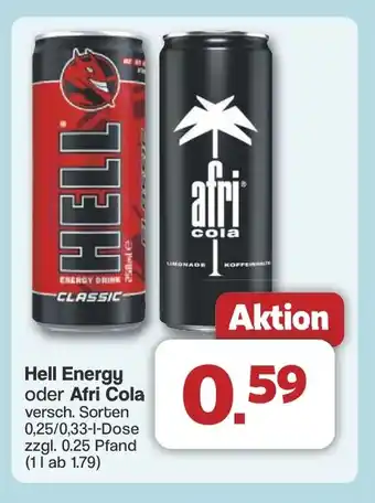 Famila Nord West Hell Energy oder Afri Cola Angebot