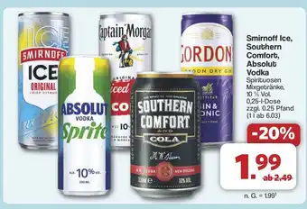 Famila Nord West Smirnoff Ice, Southern Comfort, Absolut Vodka Angebot