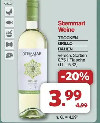 Famila Nord West Stemmari Weine TROCKEN GRILLO ITALIEN Angebot