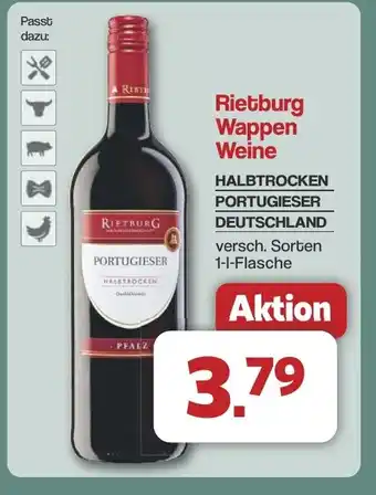 Famila Nord West Rietburg Wappen Weine HALBTROCKEN PORTUGIESER DEUTSCHLAND Angebot