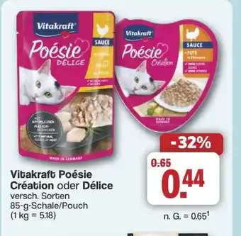 Famila Nord West Vitakraft Poésie Création oder Délice Angebot