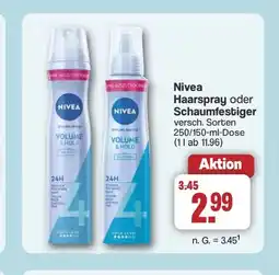 Famila Nord West Nivea Haarspray oder Schaumfestiger Angebot