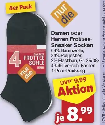 Famila Nord West Damen oder Herren Frottee- Sneaker Socken\ Angebot