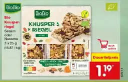 Netto Marken-Discount Bio Knusper- riegel Angebot