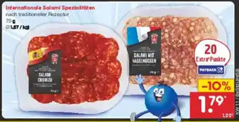 Netto Marken-Discount Internationale Salami Spezialitäten Angebot