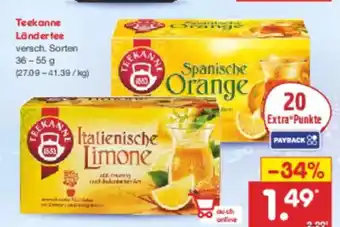 Netto Marken-Discount Teekanne Ländertee Angebot