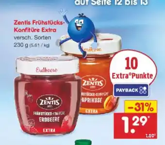 Netto Marken-Discount Zentis Frühstücks- Konfitüre Extra Angebot