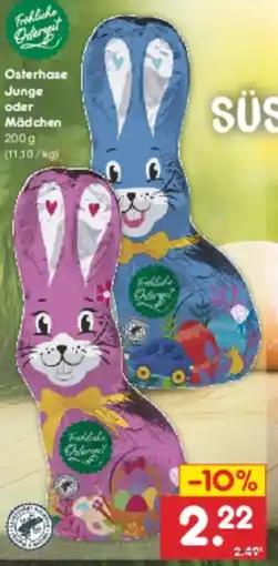 Netto Marken-Discount Osterhase Junge oder Mädchen Angebot