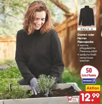 Netto Marken-Discount Damen oder Herren Fleecejacke Angebot