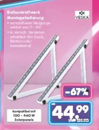 Netto Marken-Discount Balkonkraftwerk Montagehalterung Angebot