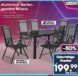 Netto Marken-Discount Aluminium Garten- garnitur Milano Angebot