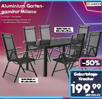 Netto Marken-Discount Aluminium Garten- garnitur Milano Angebot