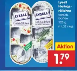 Netto Marken-Discount Lysell Herings- röllchen Angebot