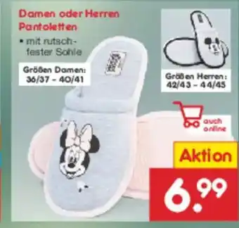 Netto Marken-Discount Damen oder Herren Pantoletten Angebot