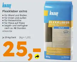 Globus Baumarkt KNAUF Flexkleber extra Angebot