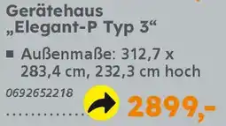 Globus Baumarkt Gerätehaus „Elegant-P Typ 3" Angebot