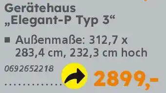 Globus Baumarkt Gerätehaus „Elegant-P Typ 3" Angebot