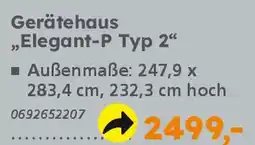 Globus Baumarkt Gerätehaus „Elegant-P Typ 2" Angebot