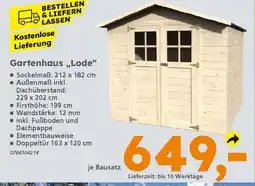 Globus Baumarkt Gartenhaus „,Lode" Angebot