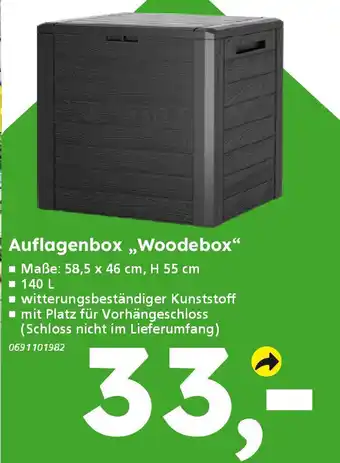 Globus Baumarkt Auflagenbox,,Woodebox" Angebot