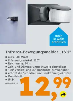 Globus Baumarkt steinel Infrarot-Bewegungsmelder „IS 1" Angebot