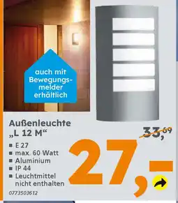 Globus Baumarkt steinel Außenleuchte "L 12 M" Angebot