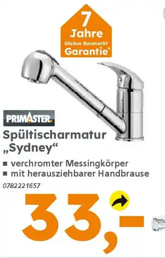 Globus Baumarkt PRIMASTER Spültischarmatur ,,Sydney" Angebot