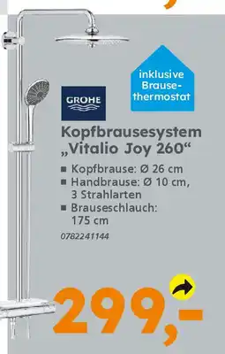 Globus Baumarkt GROHE Kopfbrausesystem ,Vitalio Joy 260" Angebot