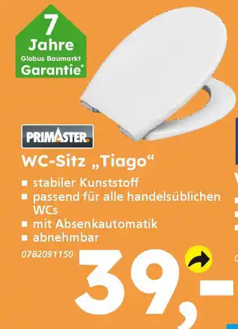 Globus Baumarkt PRIMASTER WC-Sitz,,Tiago" Angebot