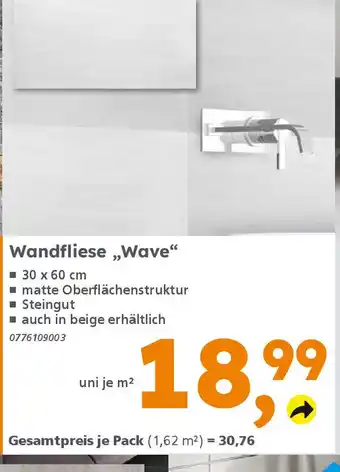 Globus Baumarkt Wandfliese,,Wave" Angebot