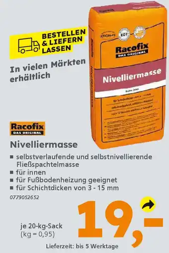 Globus Baumarkt Racofix Nivelliermasse Angebot