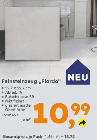 Globus Baumarkt Feinsteinzeug,,Fiordo" Angebot